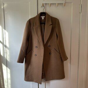 Camel H&M Wool Blend Coat